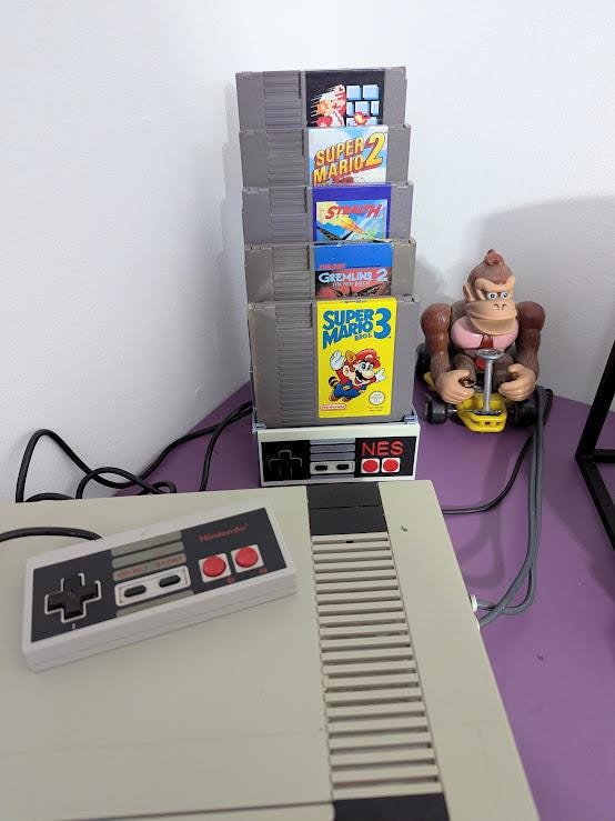 Chaddyverse NES Game Cartridge Stand - 3D Printed 5 Slot Retro Display