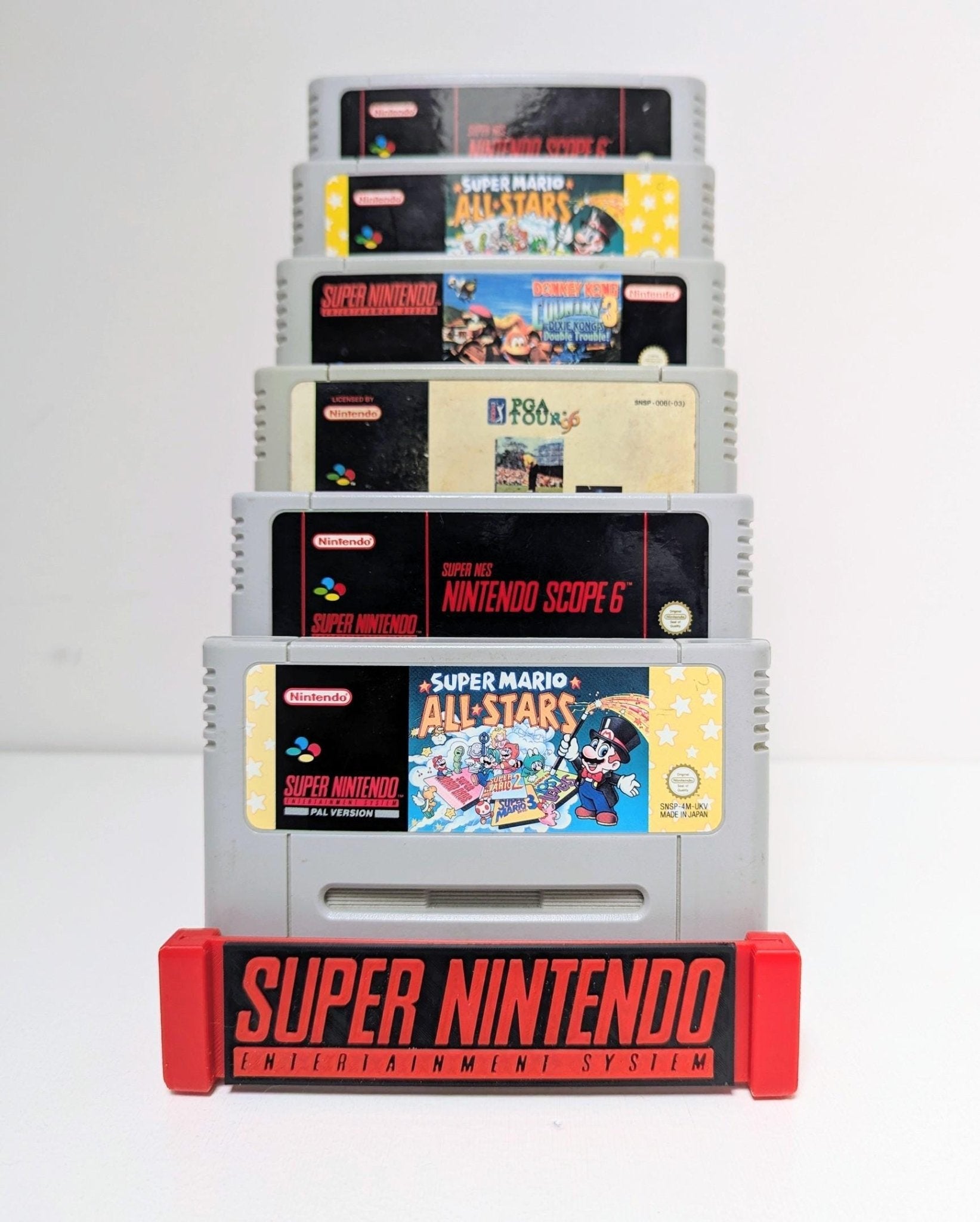Chaddyverse SNES & Super Famicom Game Cartridge Stand - 6 Slot Display