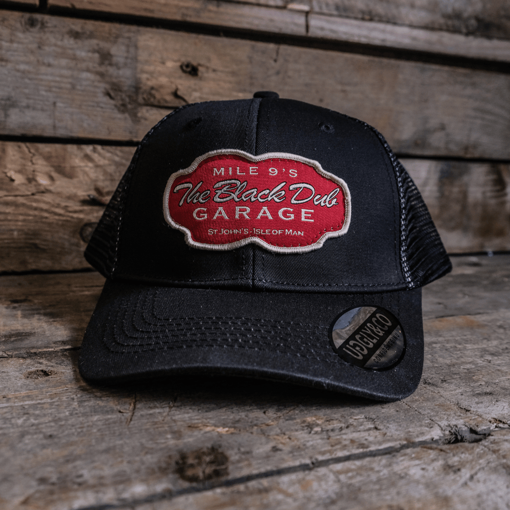 Uggly & Co Black Dub Garage Trucker Hat – Vintage Racing Canvas Cap
