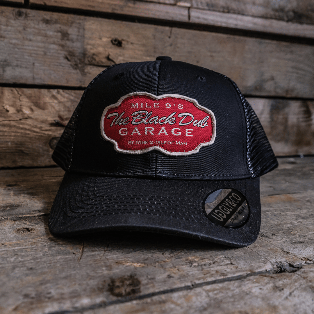 Uggly & Co Black Dub Garage Trucker Hat – Vintage Racing Canvas Cap