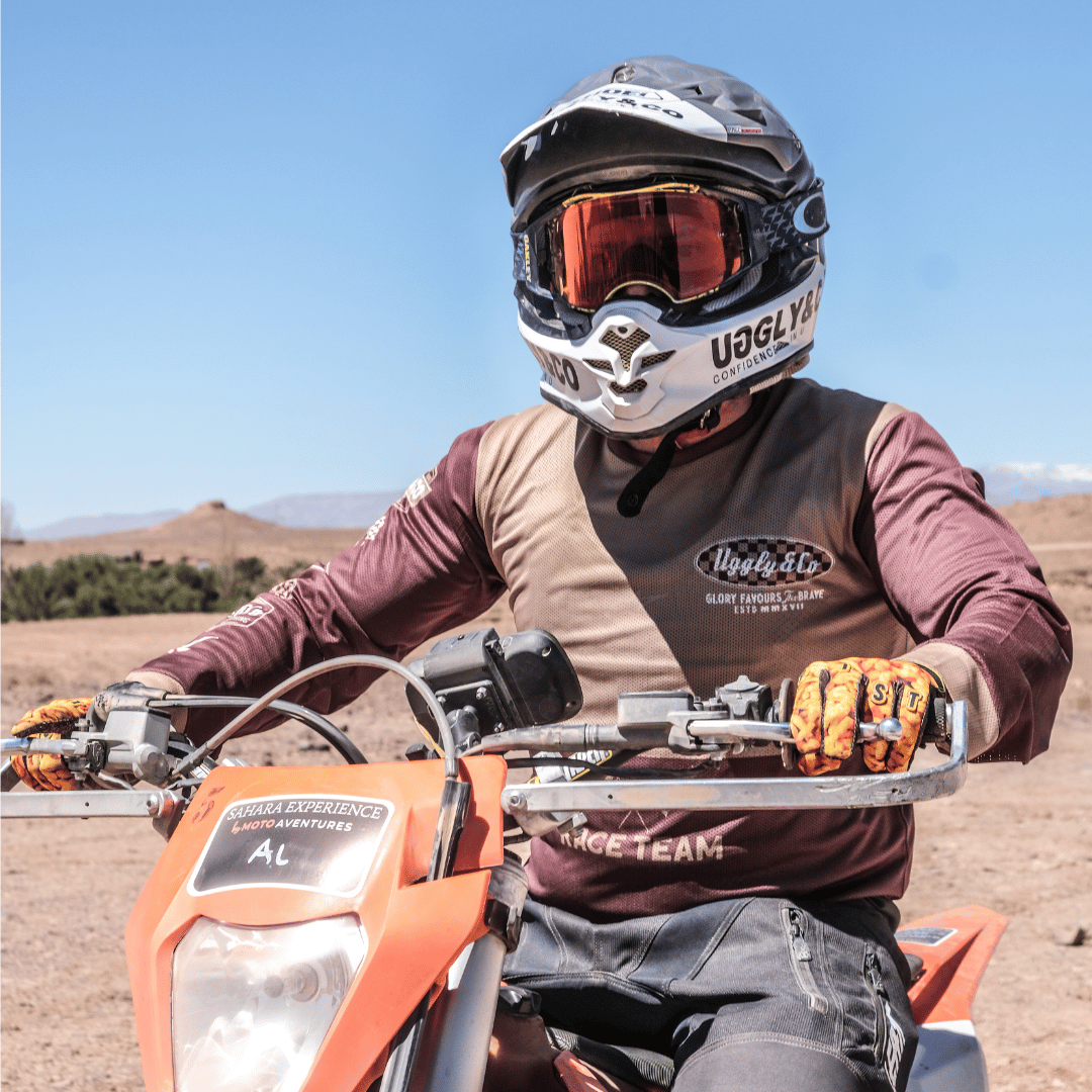 Uggly&Co No.1 Vintage Motocross Jersey – Brown & Beige MX Shirt