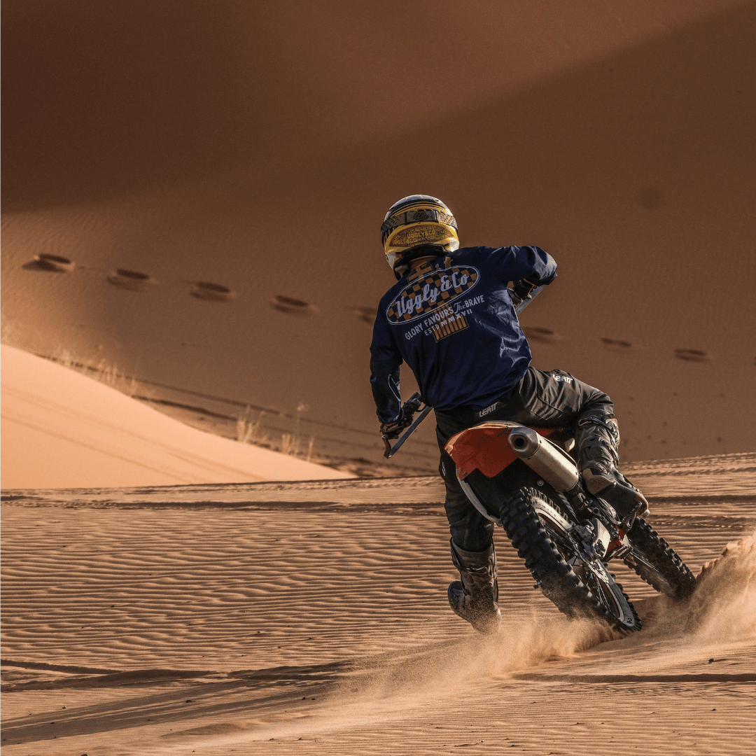 Uggly&Co Blue & Yellow Vintage Motocross Jersey – Breathable Mesh