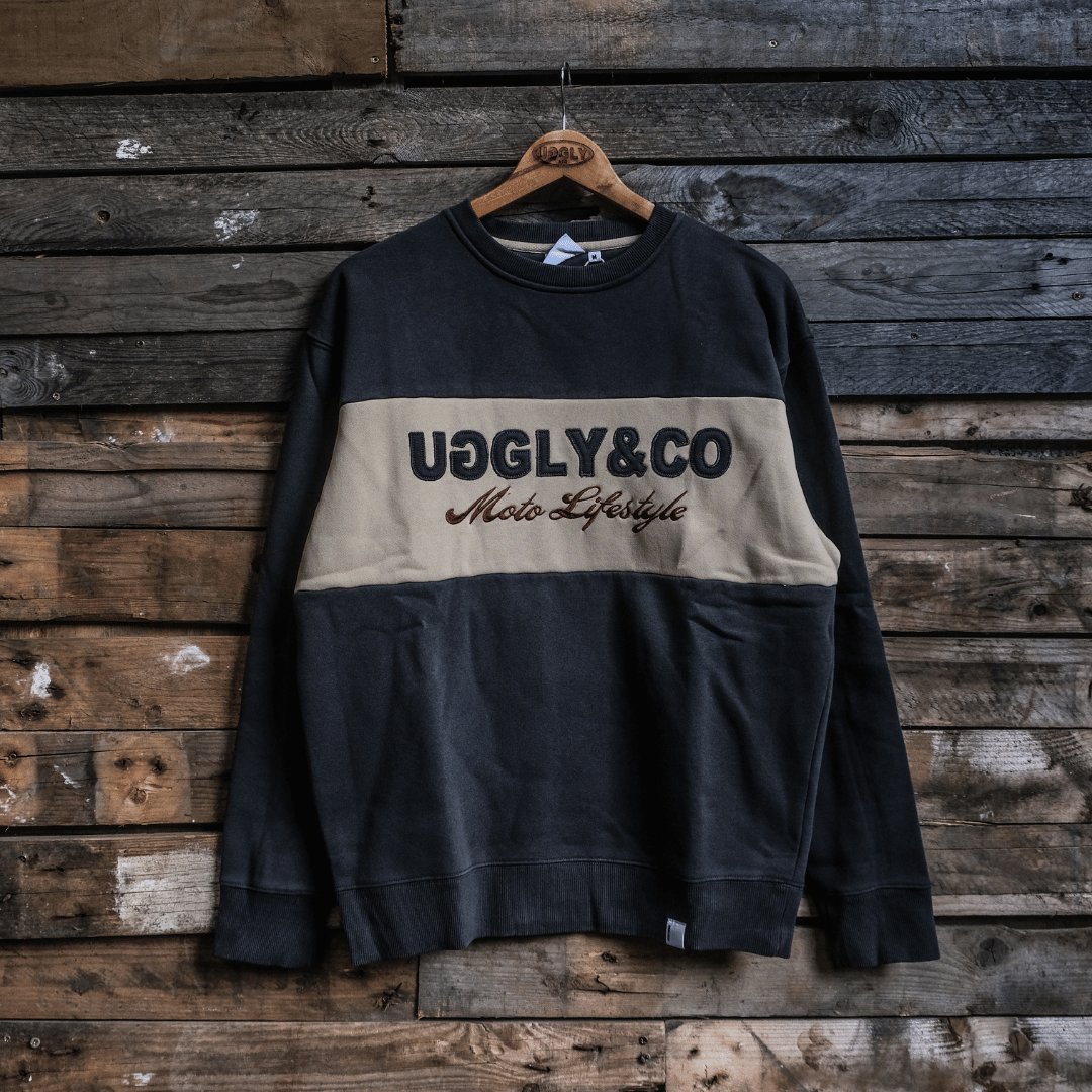 Uggly & Co Stripe Jumper – Heavyweight Retro Colorblock Crewneck