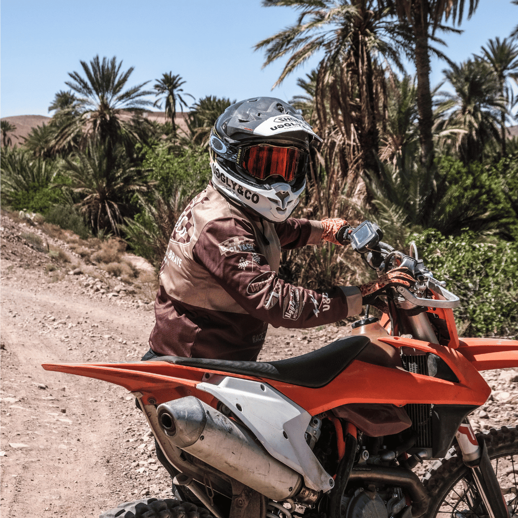 Uggly&Co No.1 Vintage Motocross Jersey – Brown & Beige MX Shirt