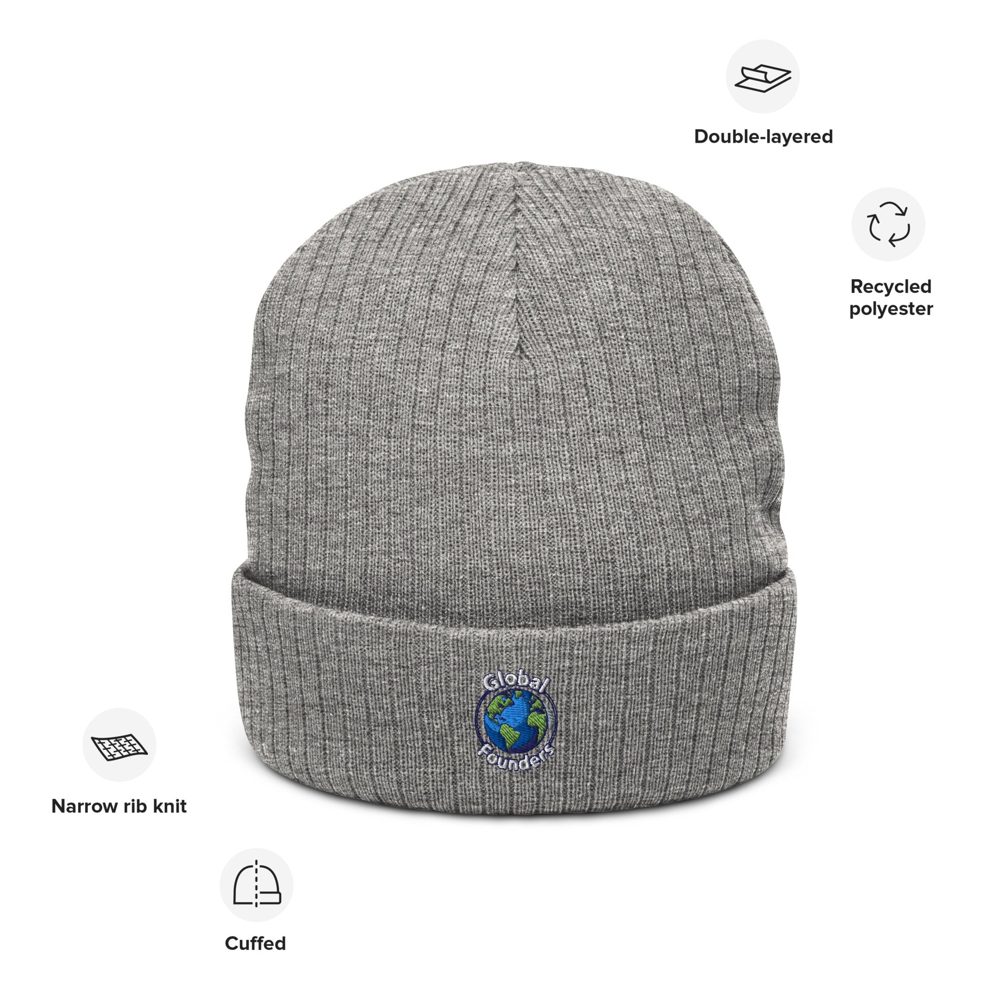 Global Founders Ribbed knit beanie