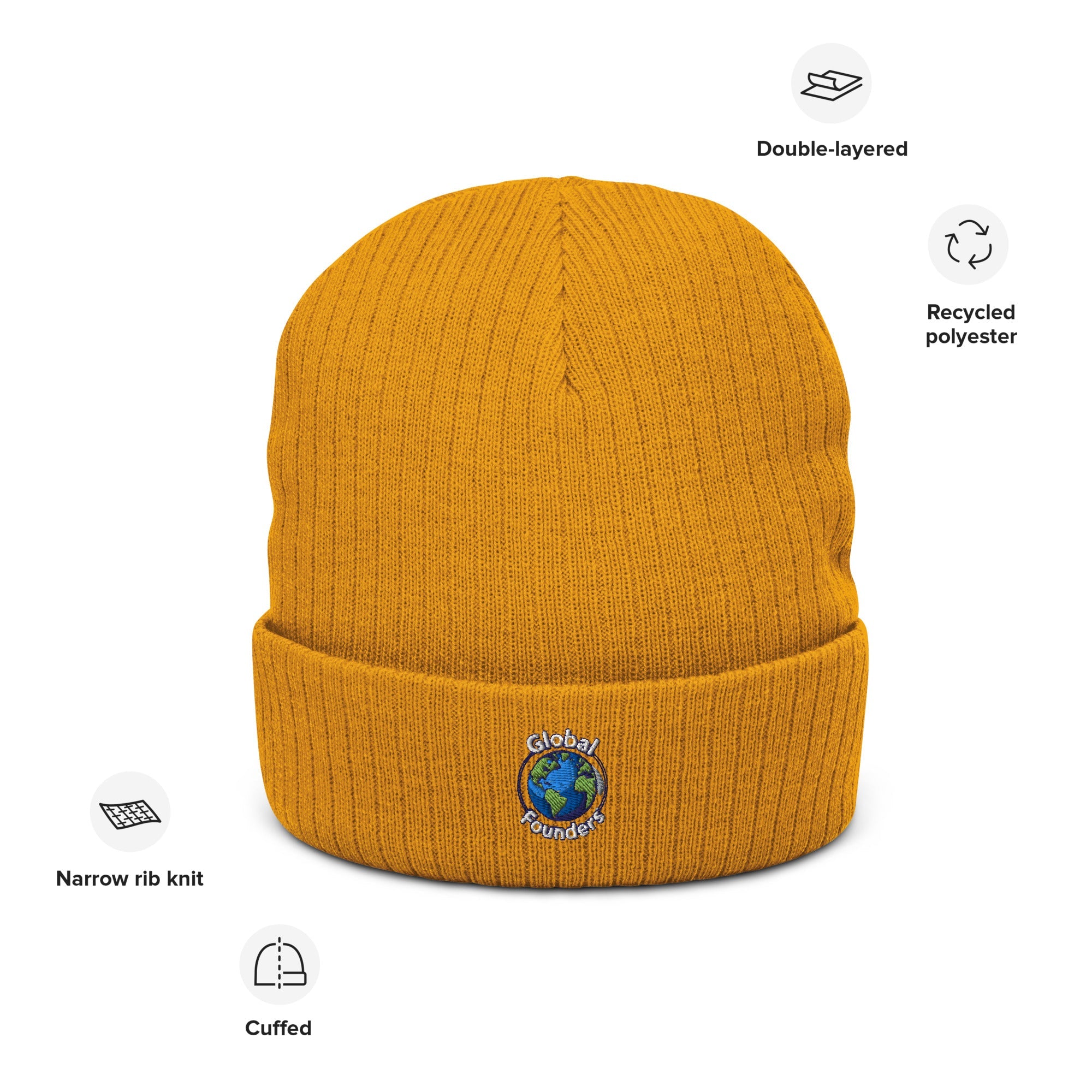 Global Founders Ribbed knit beanie