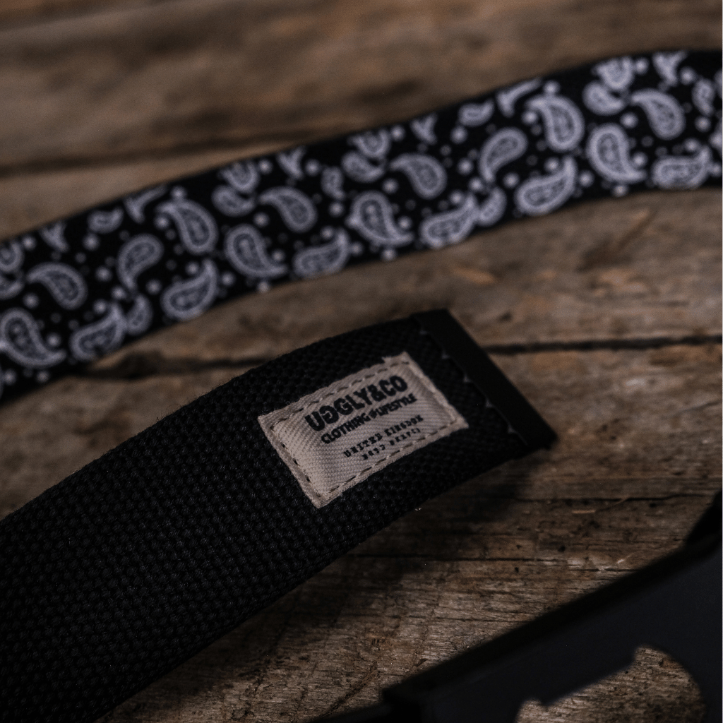 Uggly and Co Reversible Black Canvas Utility Belt with Bottle Opener