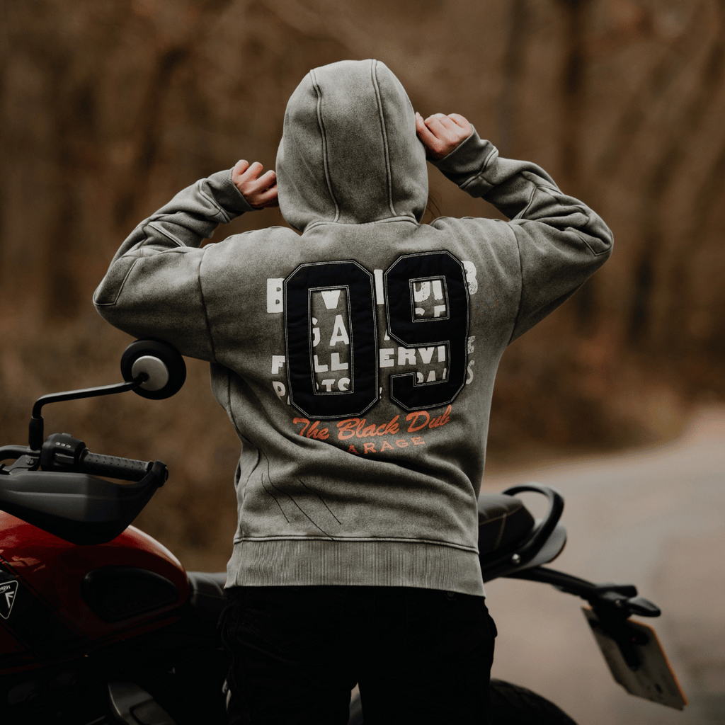 Uggly and Co Green Parts & Spares '09' Acid Wash Heavyweight Hoodie