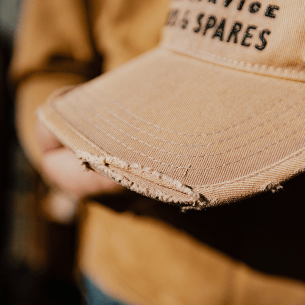 Uggly and Co Beige Parts & Spares Vintage Cotton Baseball Cap