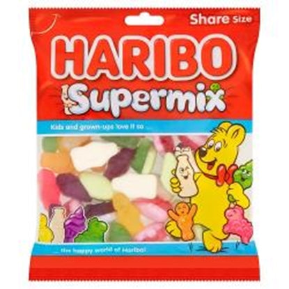 Haribo Supermix Gummy Candy – Fruit Flavored Soft Sweets Snack Bag 160g