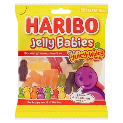 Haribo Jelly Babies Fruit Gummy Candy - 160g Bag by Snaps
