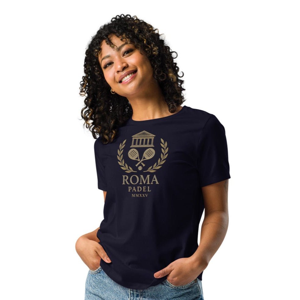 ROMA MMXXV Women’s Relaxed Padel T‑Shirt – Organic Cotton by Corcuera Padel Club