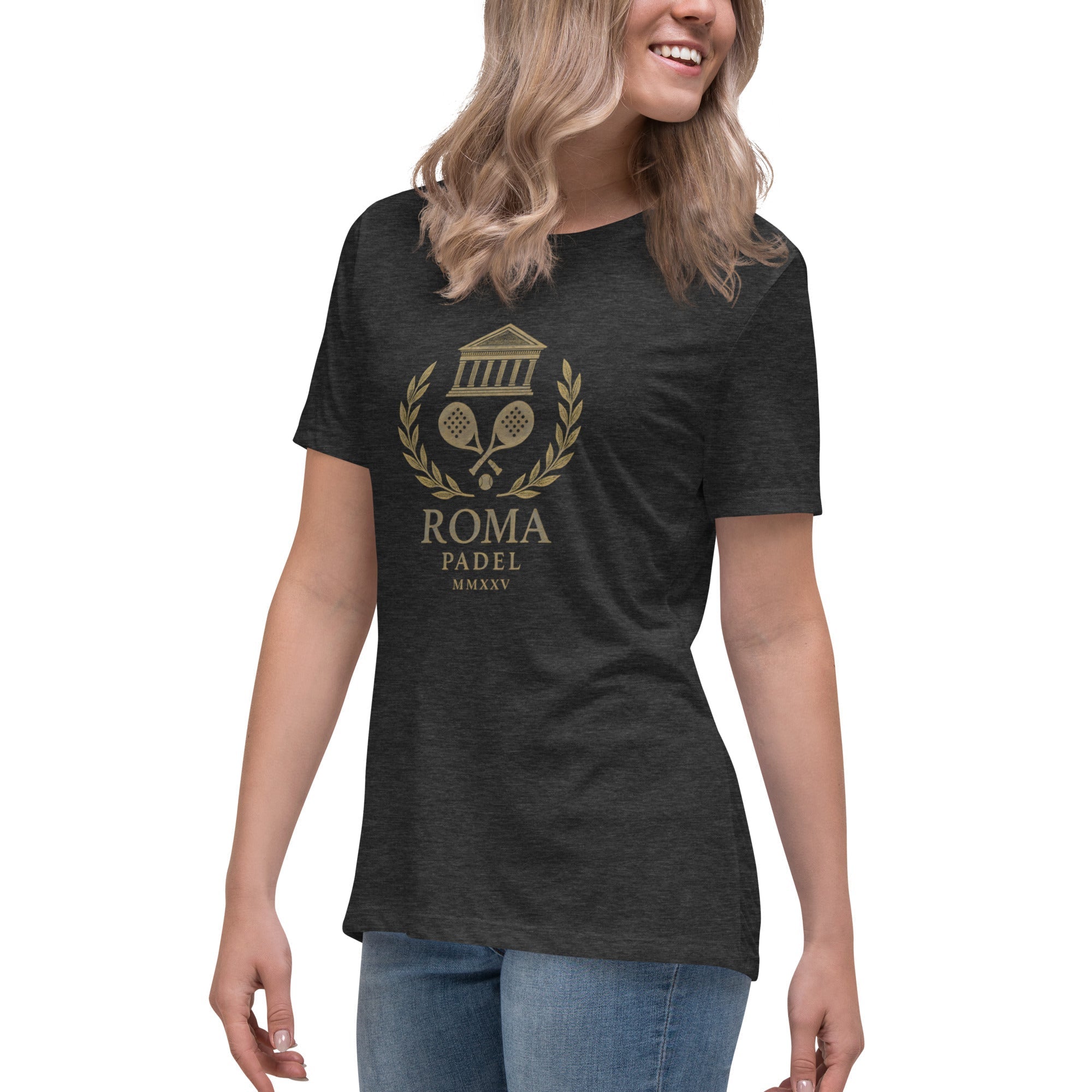 ROMA MMXXV Women’s Relaxed Padel T‑Shirt – Organic Cotton by Corcuera Padel Club