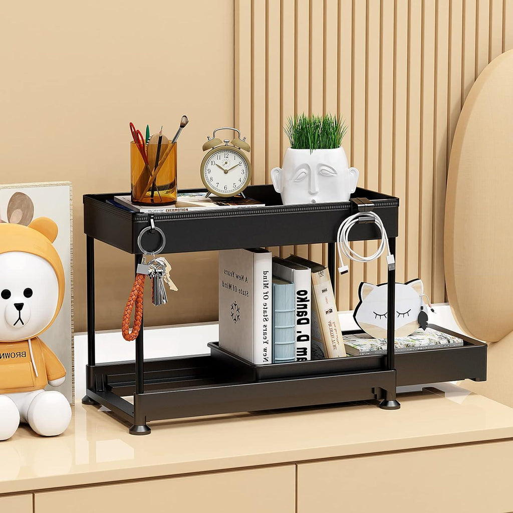 Ronlap 2-Tier Under Sink Organizer – Slide Out Kitchen Storage Drawer