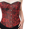 Kate's Clothing Vixxen Rose Thorn Corset – Black and Red Gothic Top