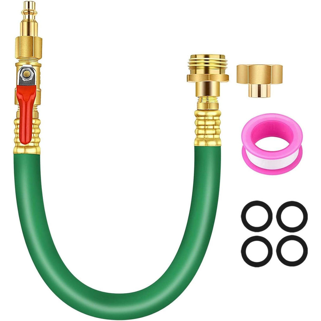 LAFERKA RV Winterizing Kit – Air Water Blowout Adapter Plug with Valve