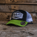 Uggly & Co Diamond Trucker Hat – Yellow and White Vintage Mesh Cap