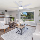 CJOY 52" Ceiling Fan with Dimmable LED Light and Remote, 5 ABS Blades