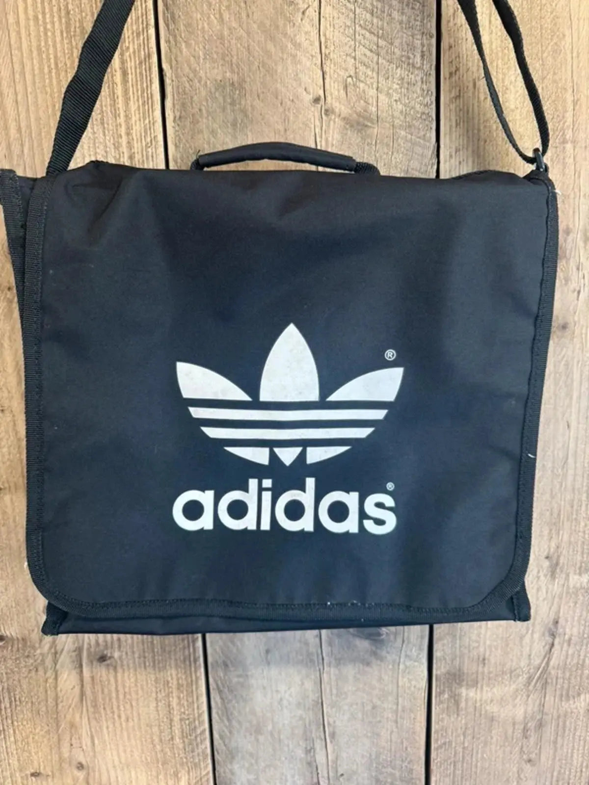 Vintage 90s Adidas Old School DJ Record Shoulder Bag #301