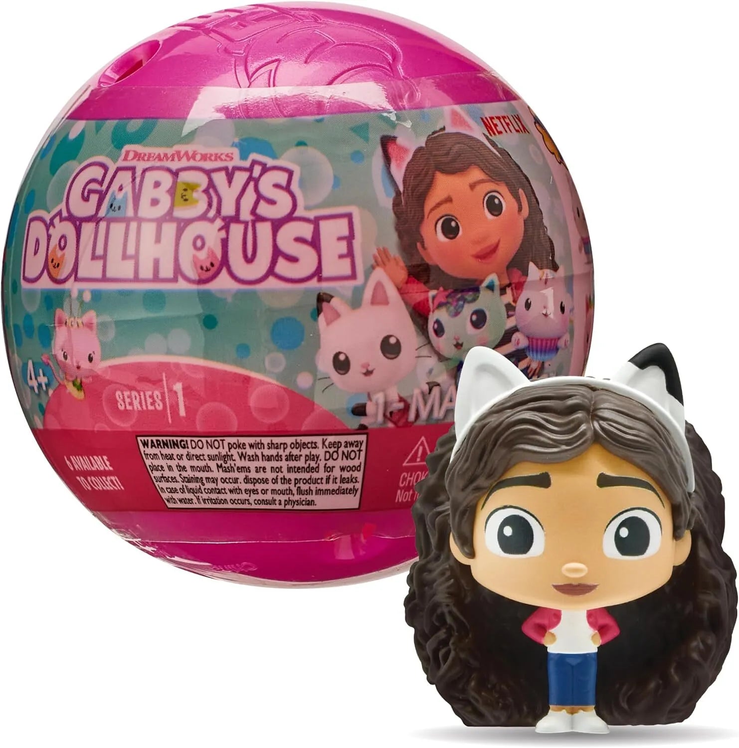 Gabby's Dollhouse Mashems – Squishy Collectible Toy Capsule by Snaps