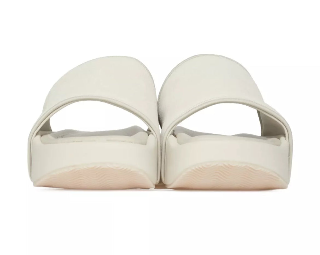 Adidas Y-3 Suede Platform Slides – Ivory Leather Wide Fit EU 38
