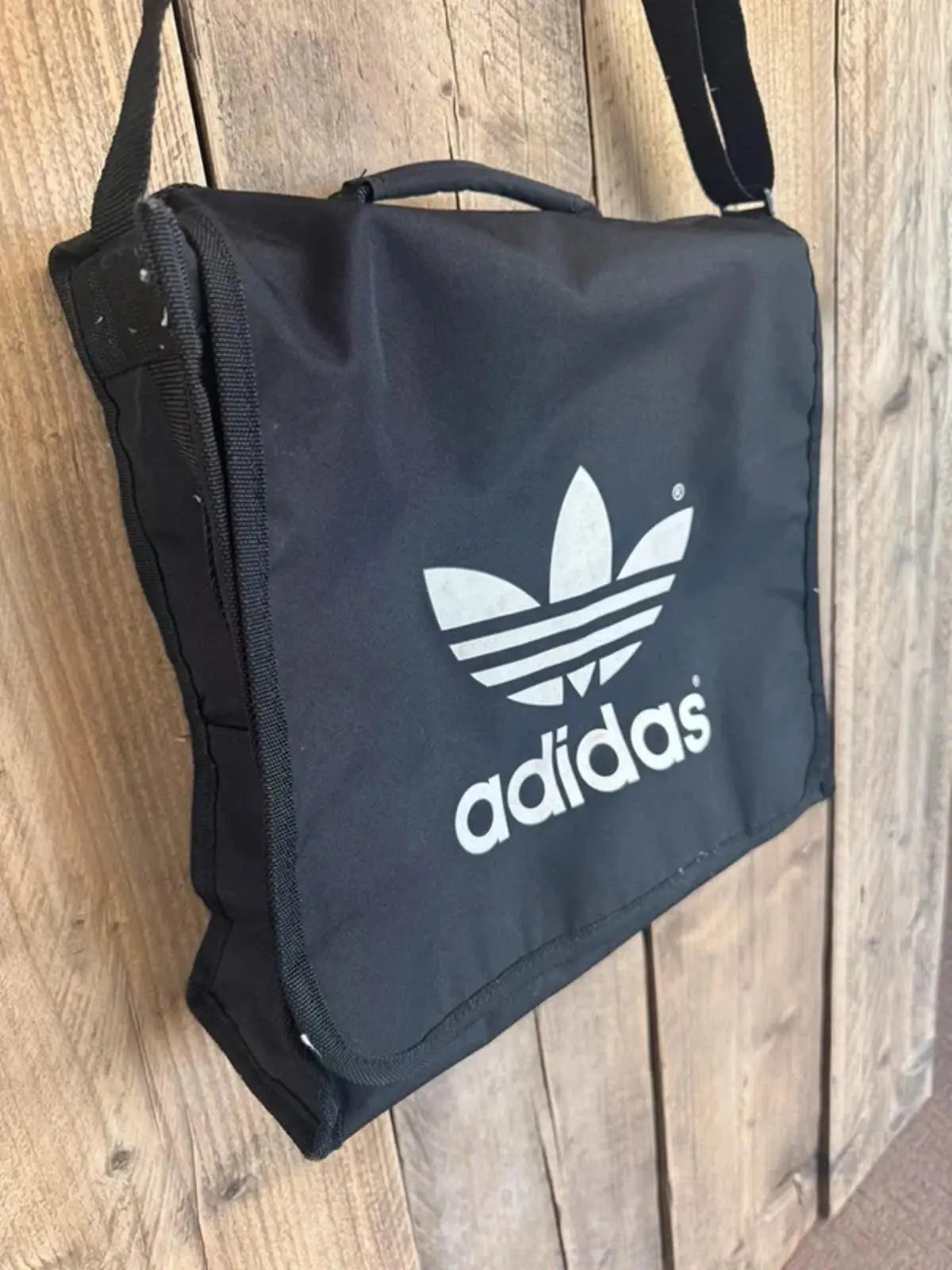 Vintage 90s Adidas Old School DJ Record Shoulder Bag #301