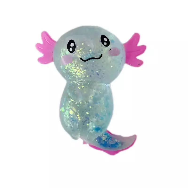 Snaps Axolotl Glitter Squishy – Stretchy Stress Relief Fidget Toy