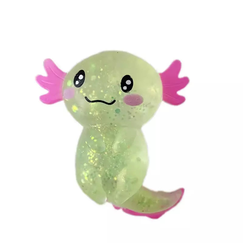 Snaps Axolotl Glitter Squishy – Stretchy Stress Relief Fidget Toy