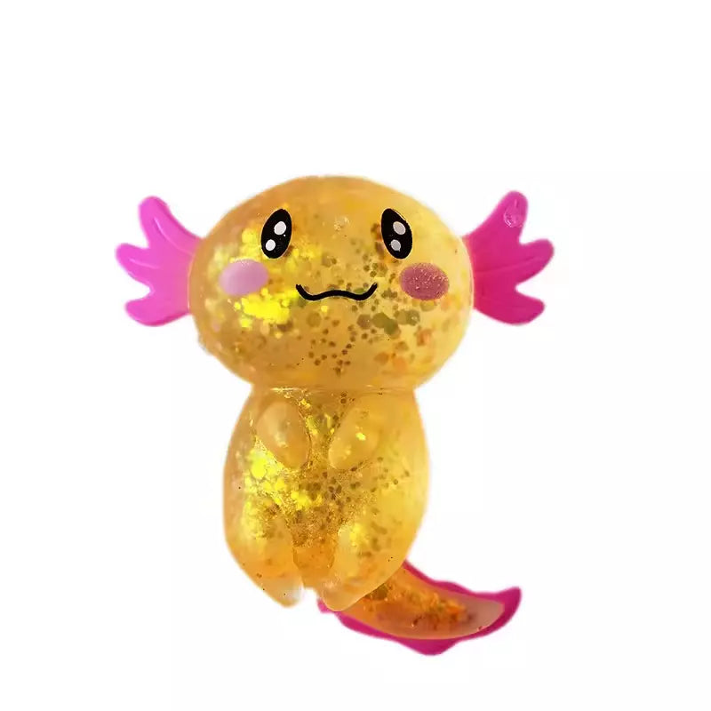 Snaps Axolotl Glitter Squishy – Stretchy Stress Relief Fidget Toy