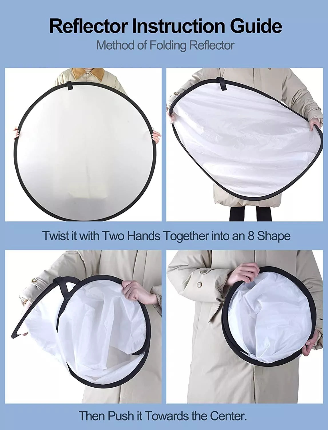 EMART Softbox Lighting Kit | 60x60cm Studio Photography Set with Reflector