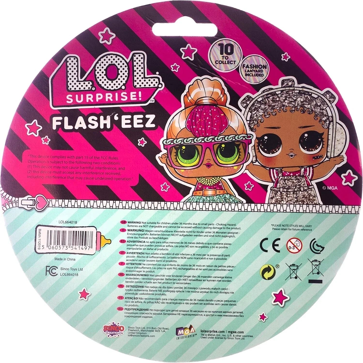 LOL Surprise! Flash’eez S2 Light-Up Doll Keychain with Lanyard