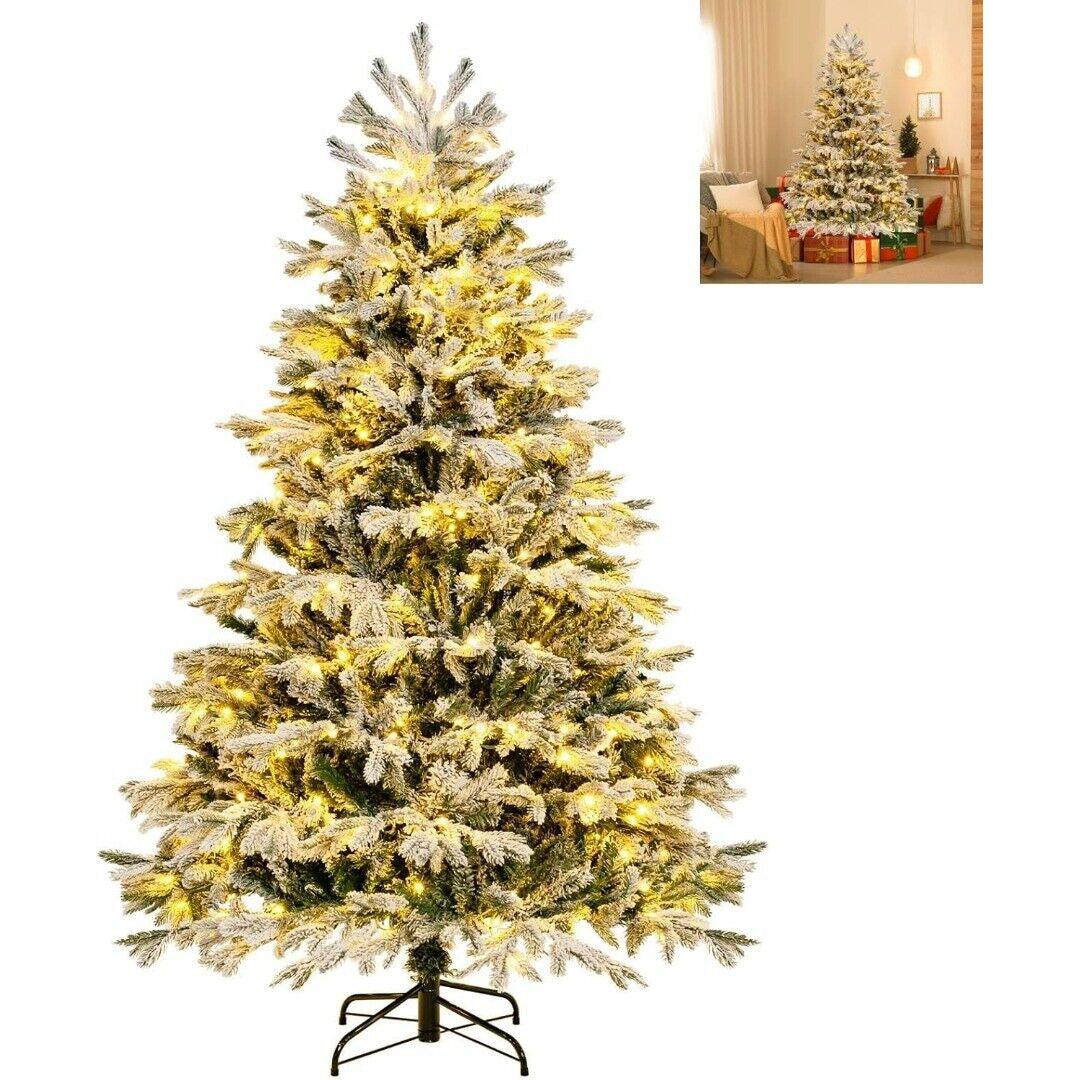 Massive Discounts 7.5ft Brown Flocked Artificial Christmas Tree