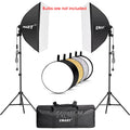 EMART Softbox Lighting Kit | 60x60cm Studio Photography Set with Reflector