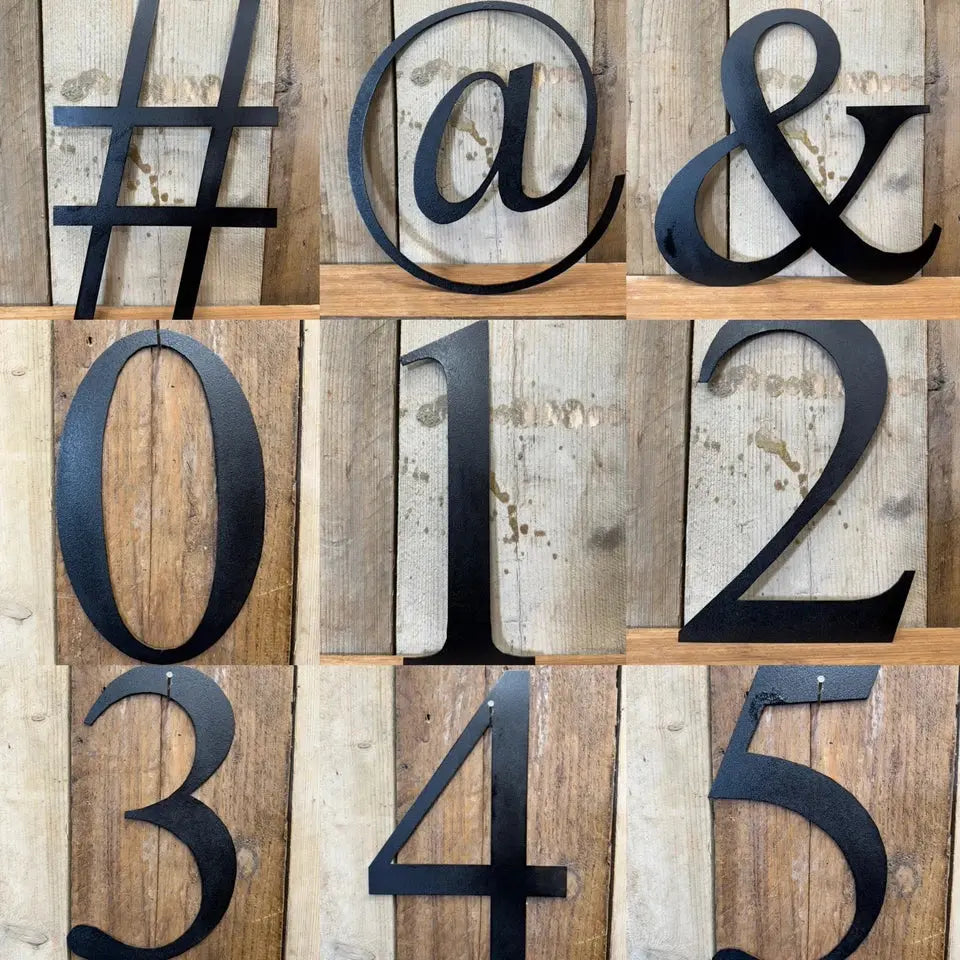 Vintage Black Metal Alphabet Letters – Decorative Wall Signage by Rustic Warehouse