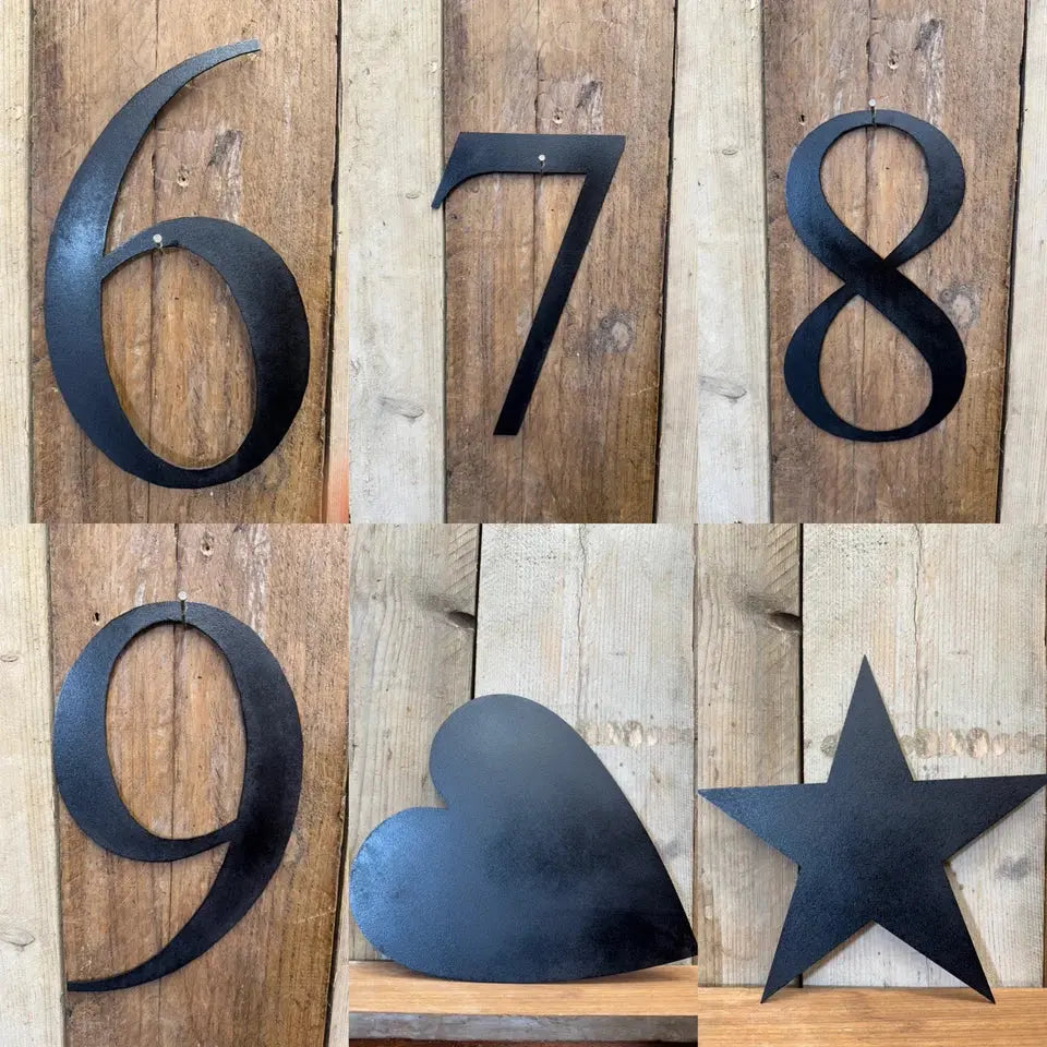 Vintage Black Metal Alphabet Letters – Decorative Wall Signage by Rustic Warehouse