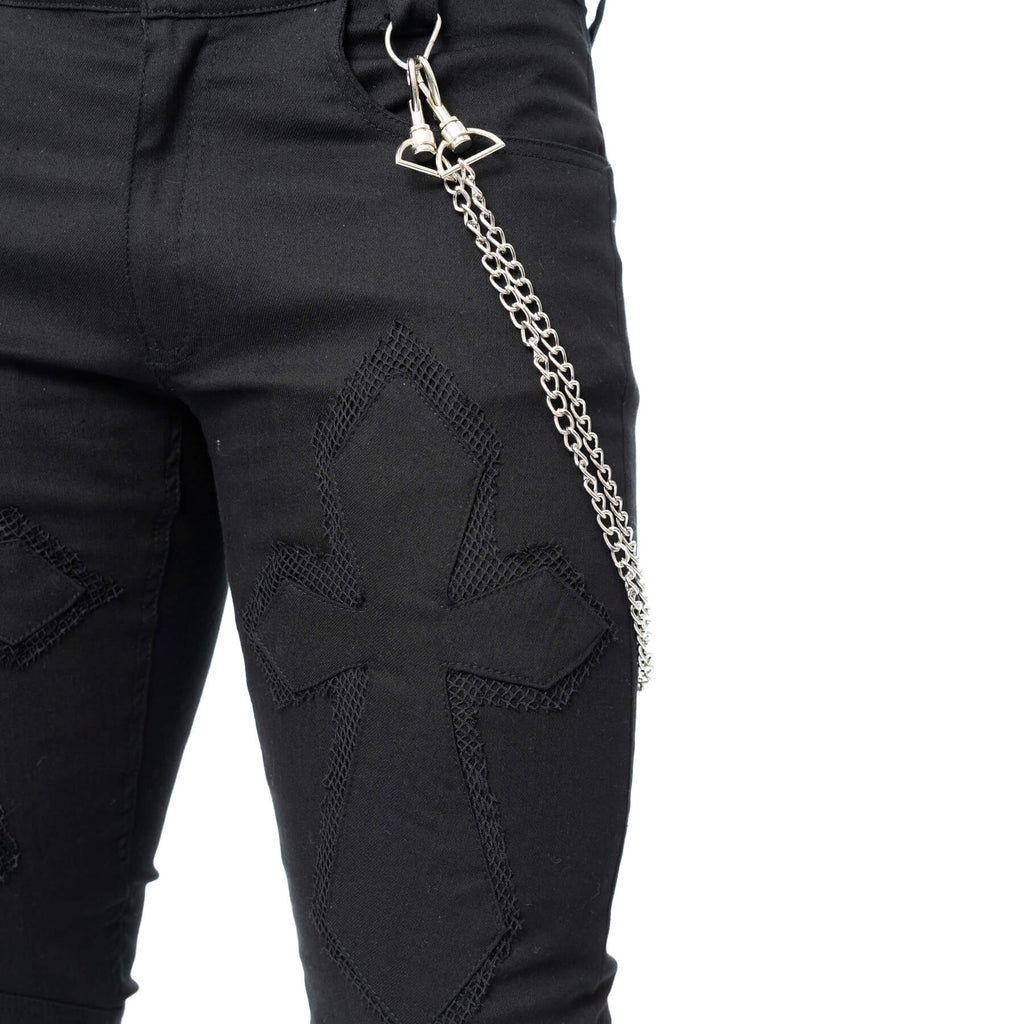 Poizen Industries Sanctified Sins Gothic Pants with Buckles & Chains