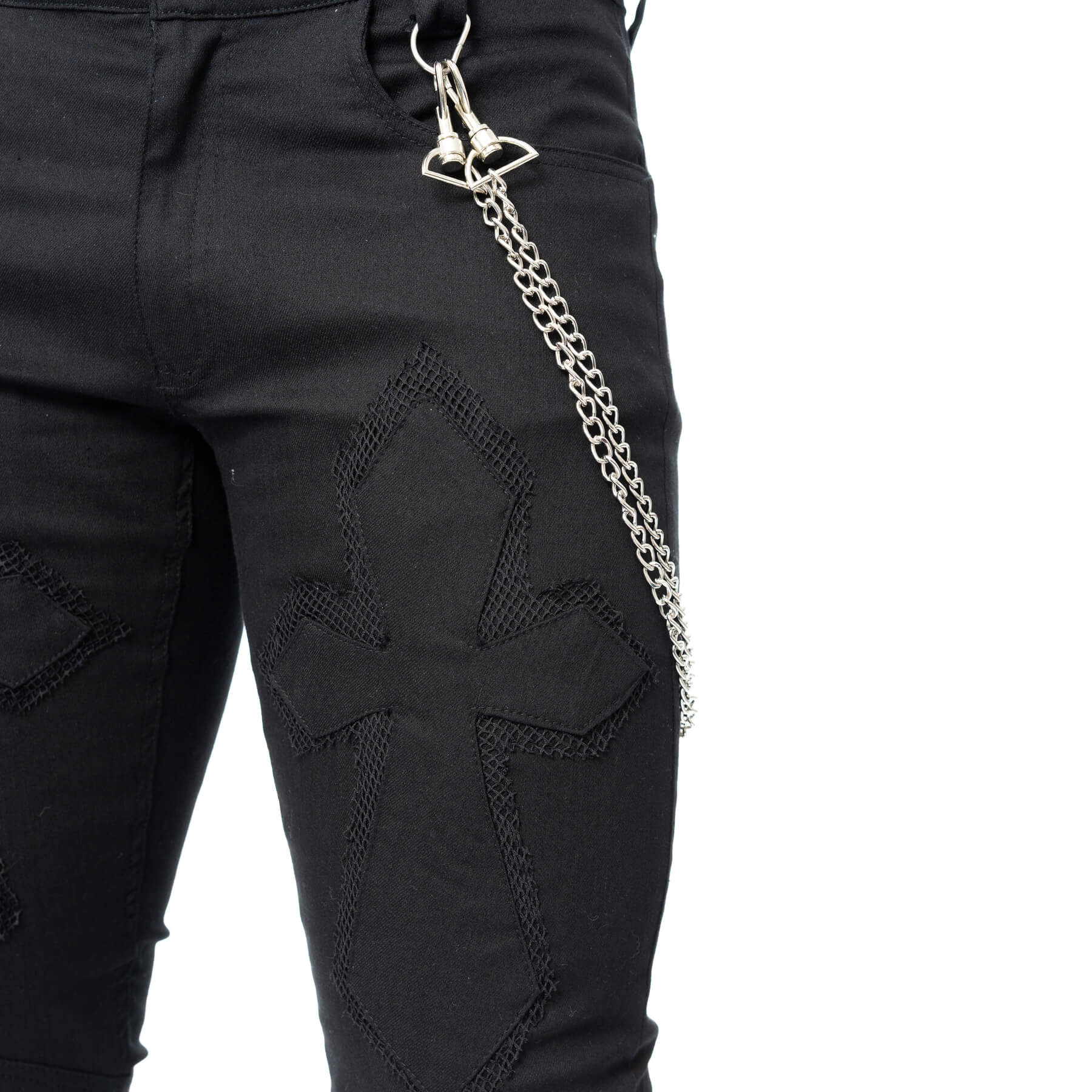Poizen Industries Sanctified Sins Gothic Pants with Buckles & Chains