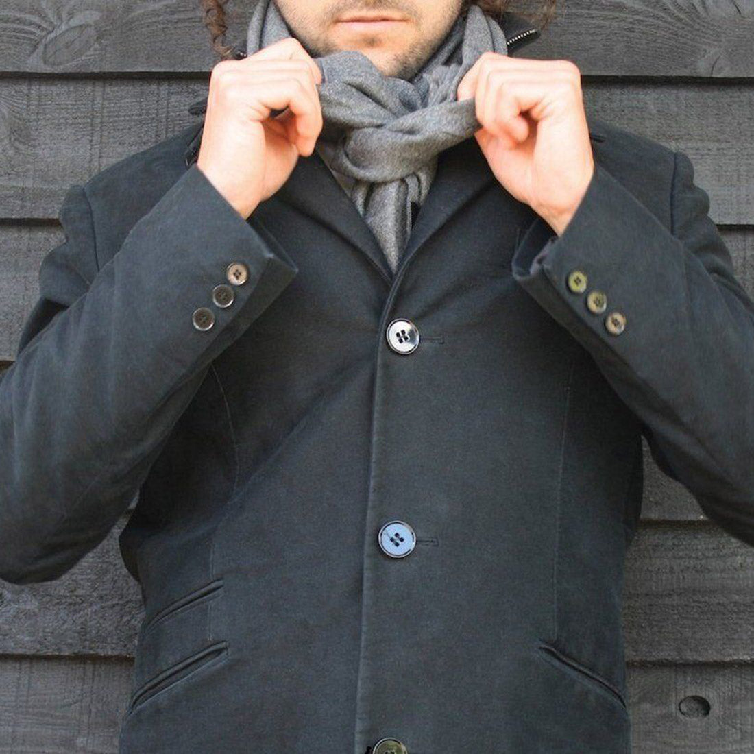 Swole Panda Charcoal Grey Bamboo Scarf – Soft Sustainable Winter Wrap