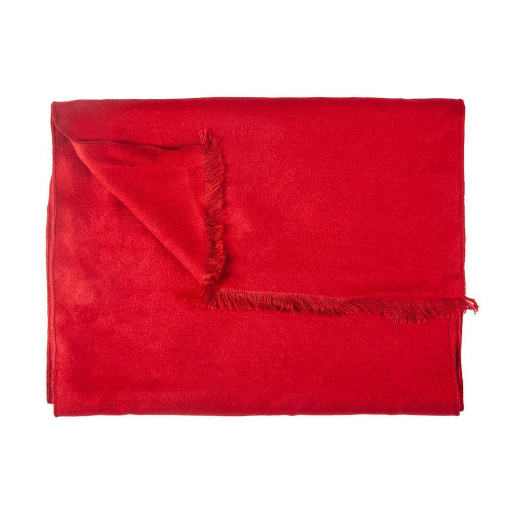 Swole Panda Dark Red Bamboo Scarf – Soft Fringed Sustainable Neckwear