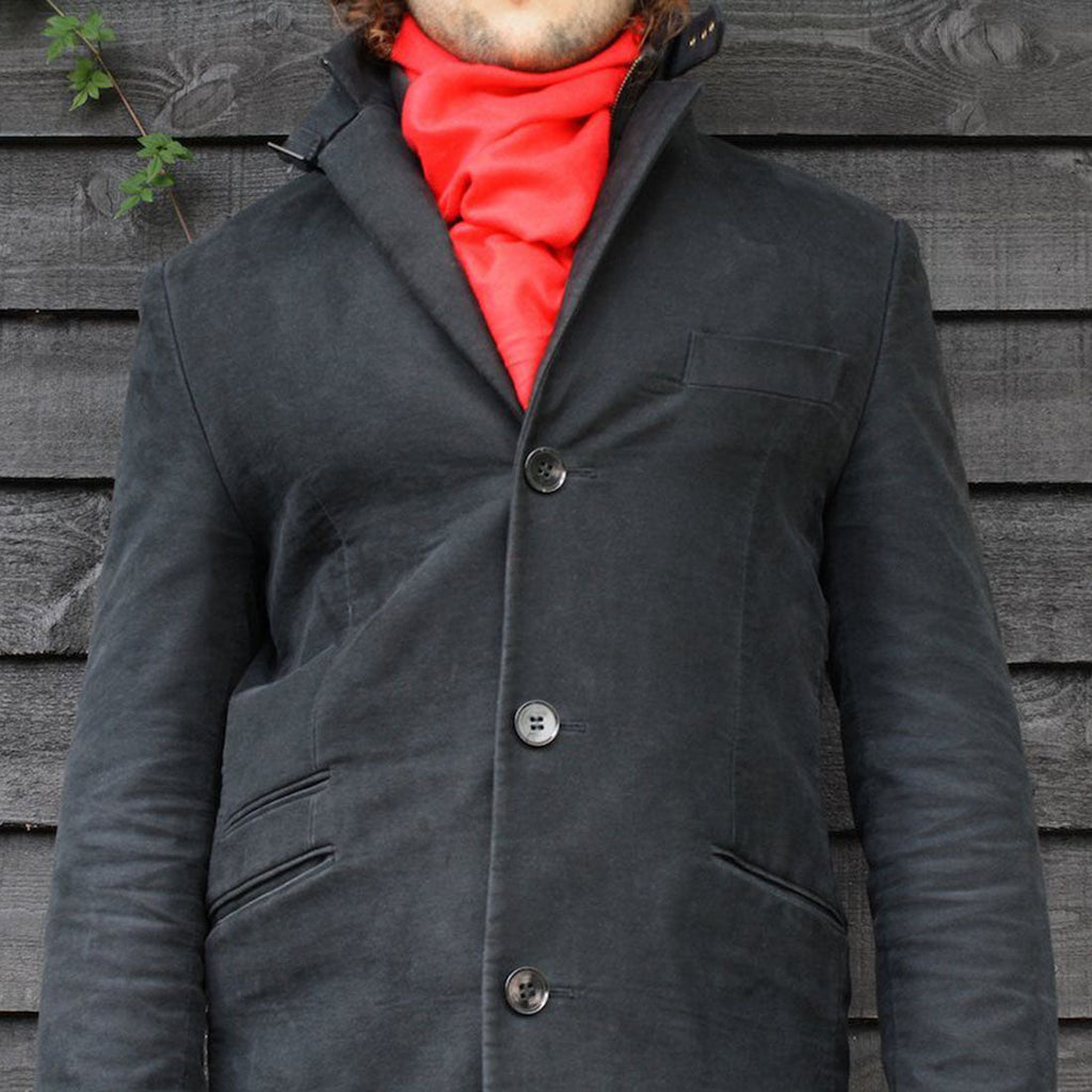 Swole Panda Dark Red Bamboo Scarf – Soft Fringed Sustainable Neckwear