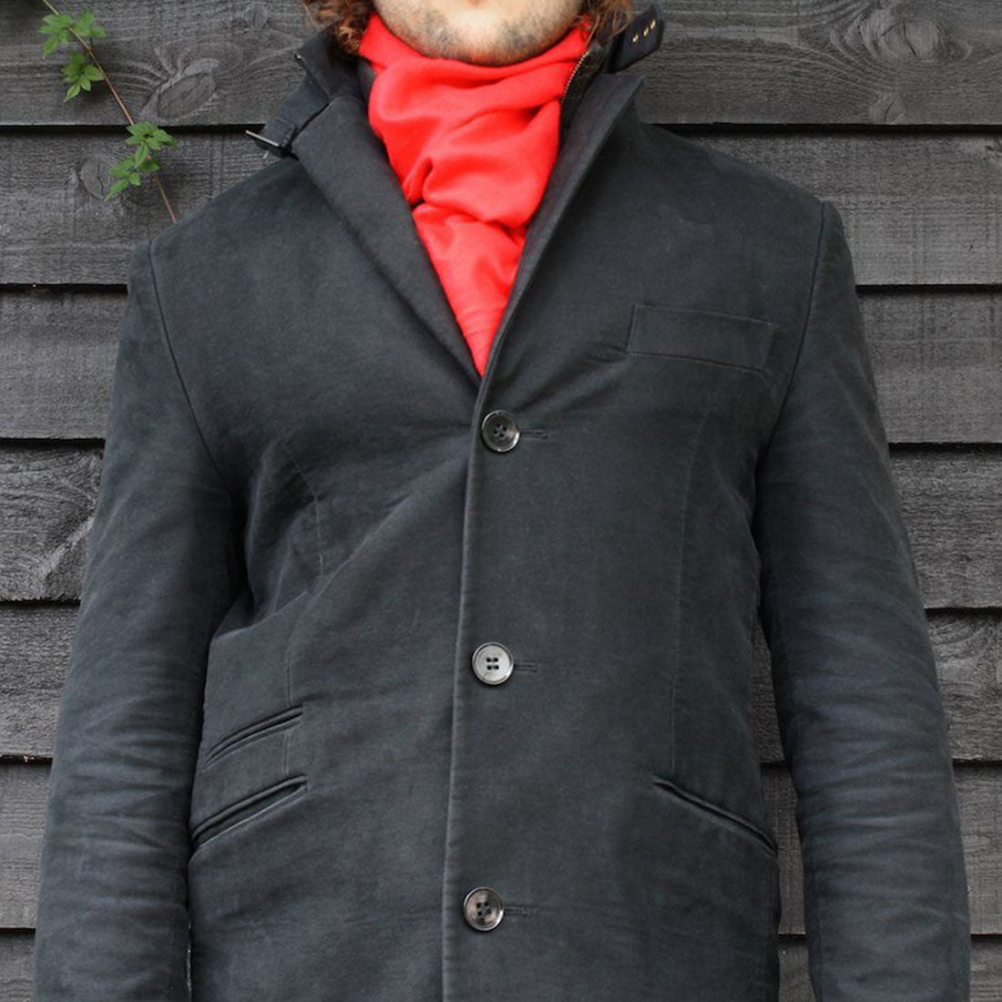 Swole Panda Dark Red Bamboo Scarf – Soft Fringed Sustainable Neckwear