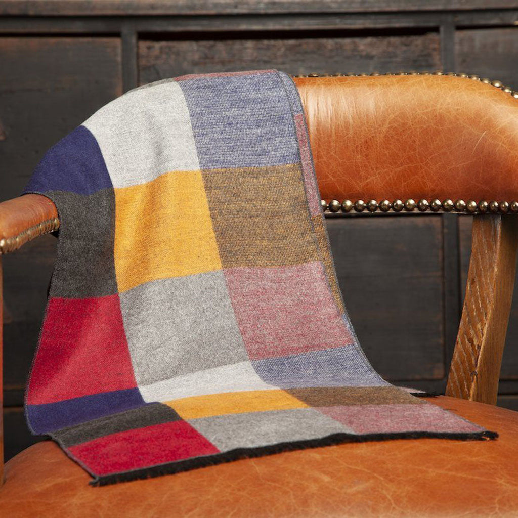 Swole Panda Multi Coloured Check Bamboo Scarf – Sustainable & Breathable