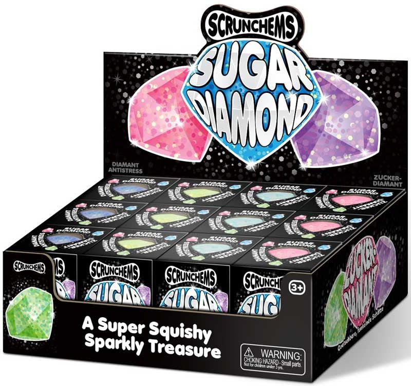 Snaps Scrunchems Sugar Diamond Squeeze Fidget Toy – Sparkly Stress Relief