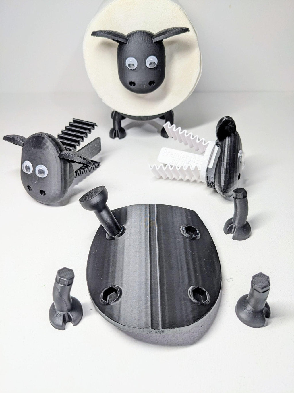 Chaddyverse Black Sheep Toilet Roll Holders – Set of 3 Handmade 3D Prints