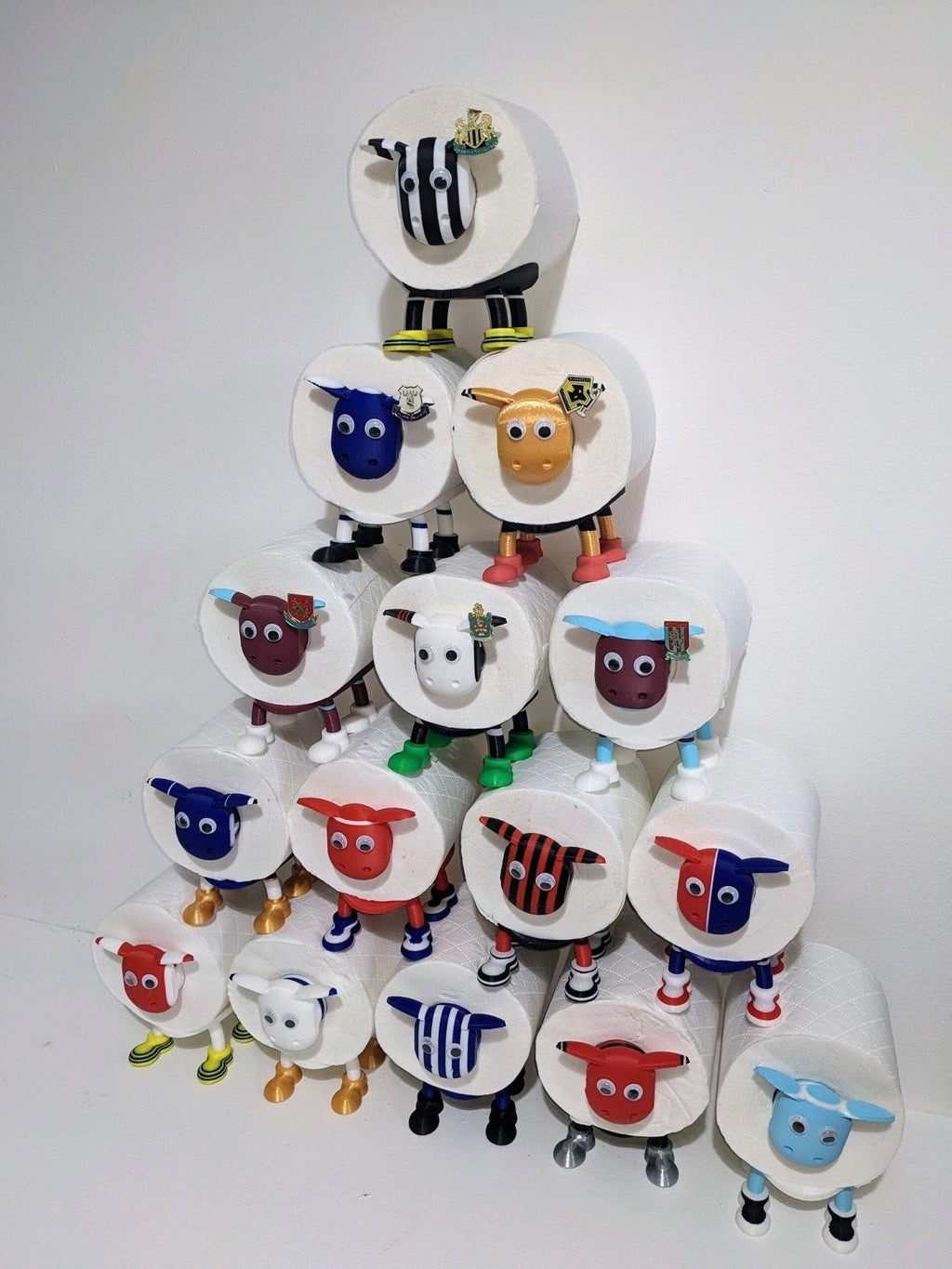 Chaddyverse Black Sheep Toilet Roll Holders – Set of 3 Handmade 3D Prints