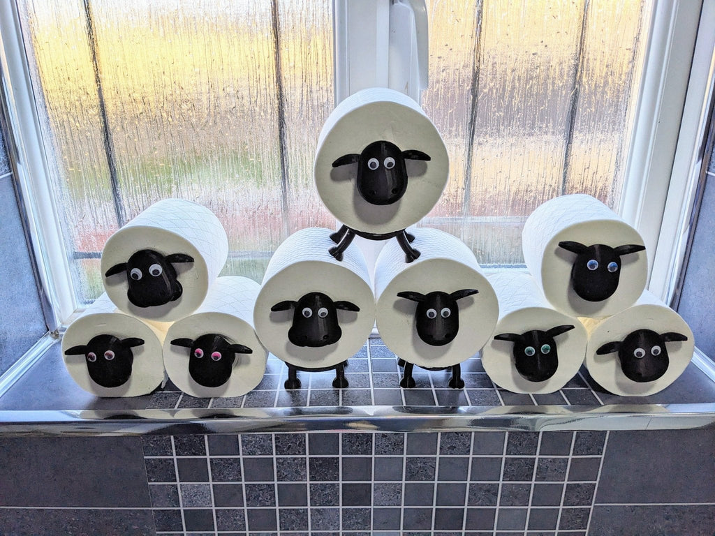 Chaddyverse Black Sheep Toilet Roll Holders – Set of 3 Handmade 3D Prints
