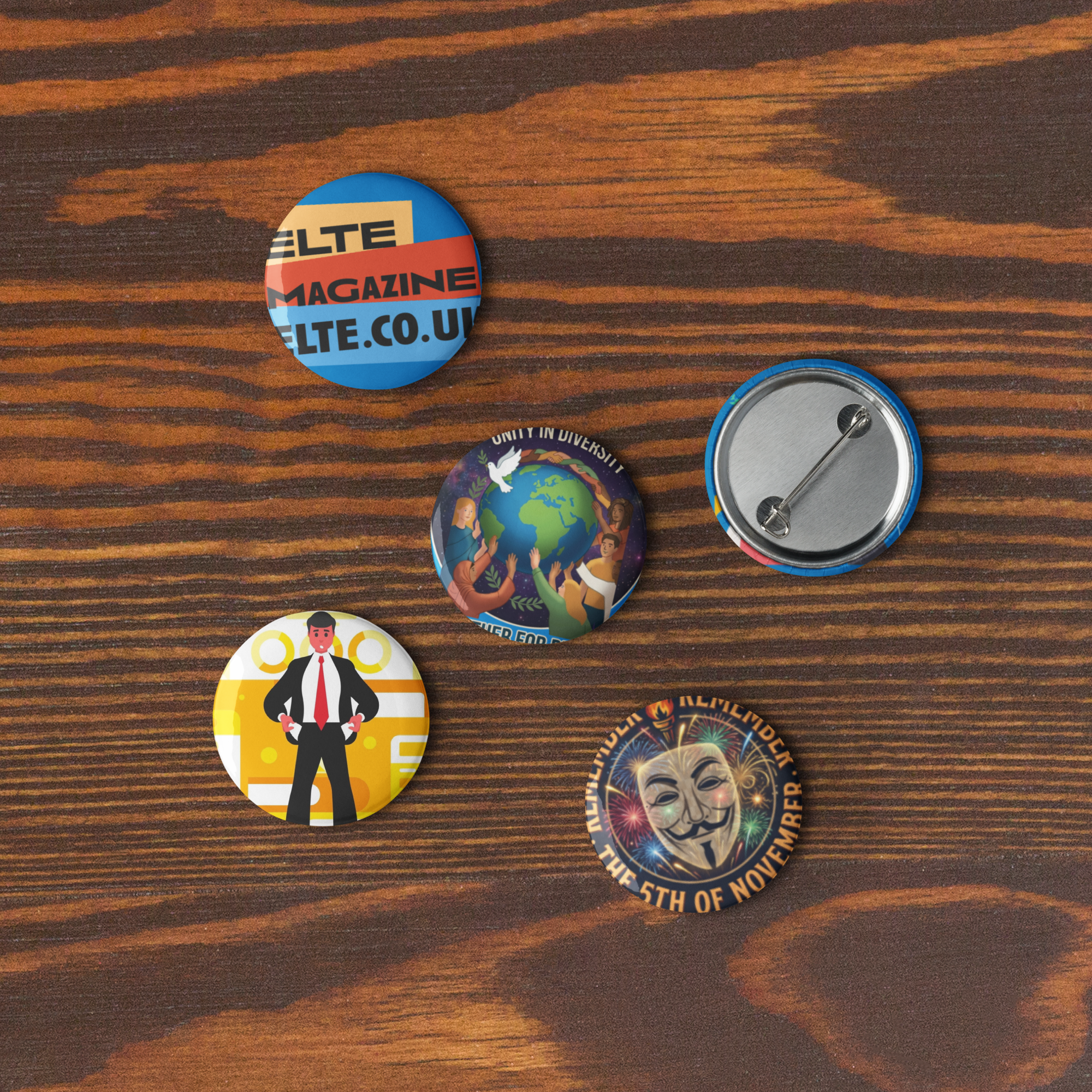 z buttons by pins