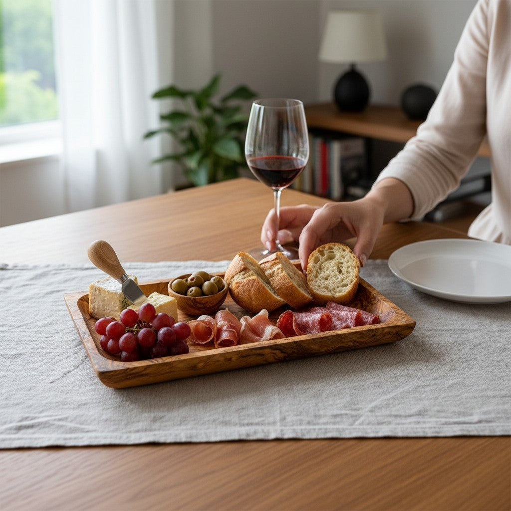 Olive Wood Rectangular Shaped Dish 27 cm, Sustainably Sourced, Eco-Friendly, handmade, gift