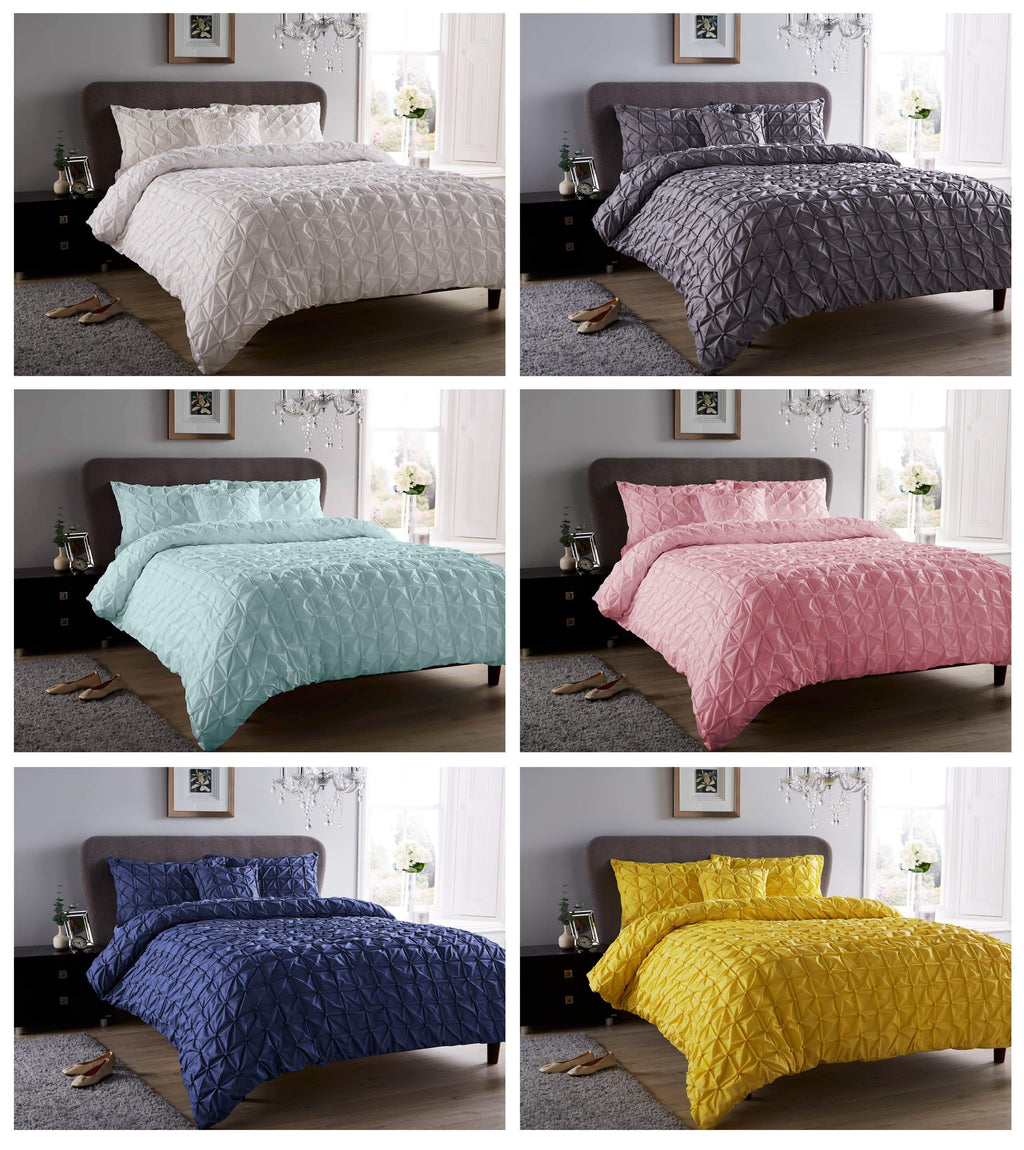 OLIVIA ROCCO Seville Pintuck Duvet Set – Luxury Cotton-Rich Bedding