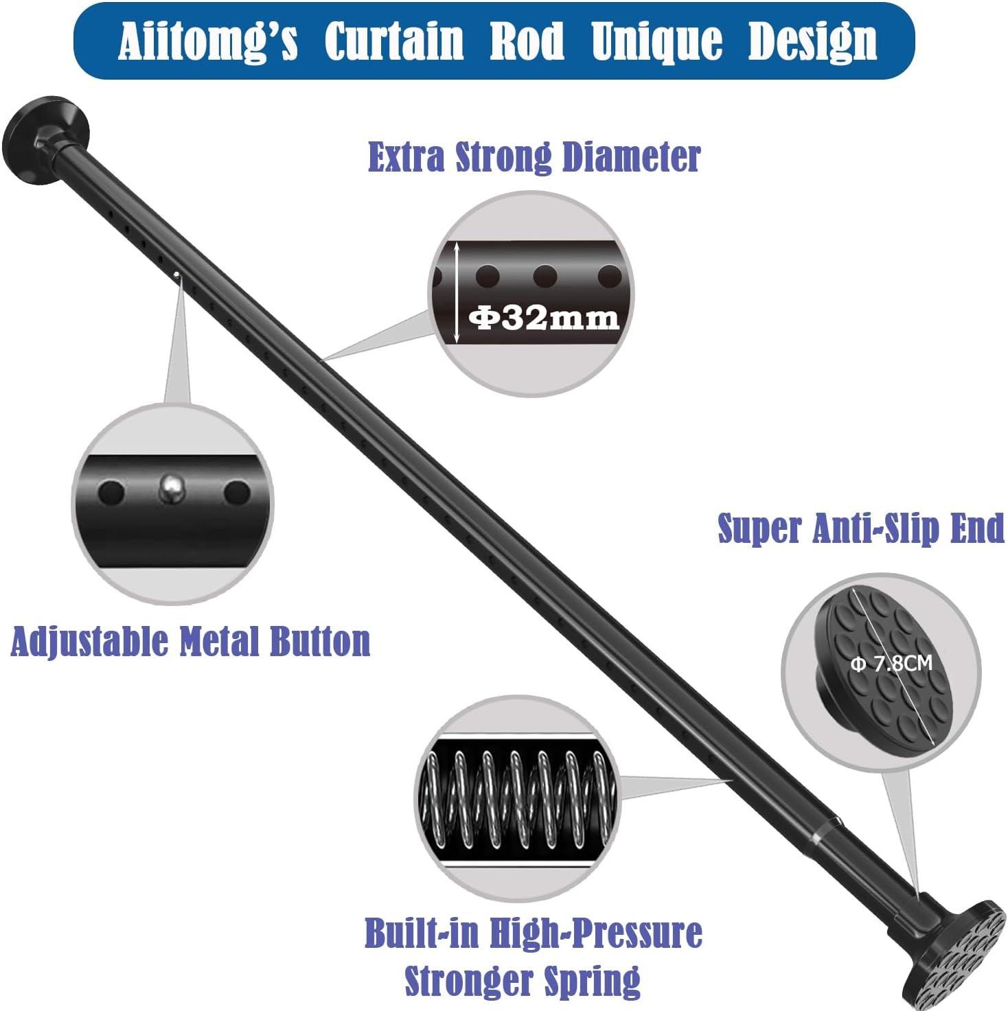 Massive Discounts No-Drill Extendable Shower Curtain Rod – 355cm